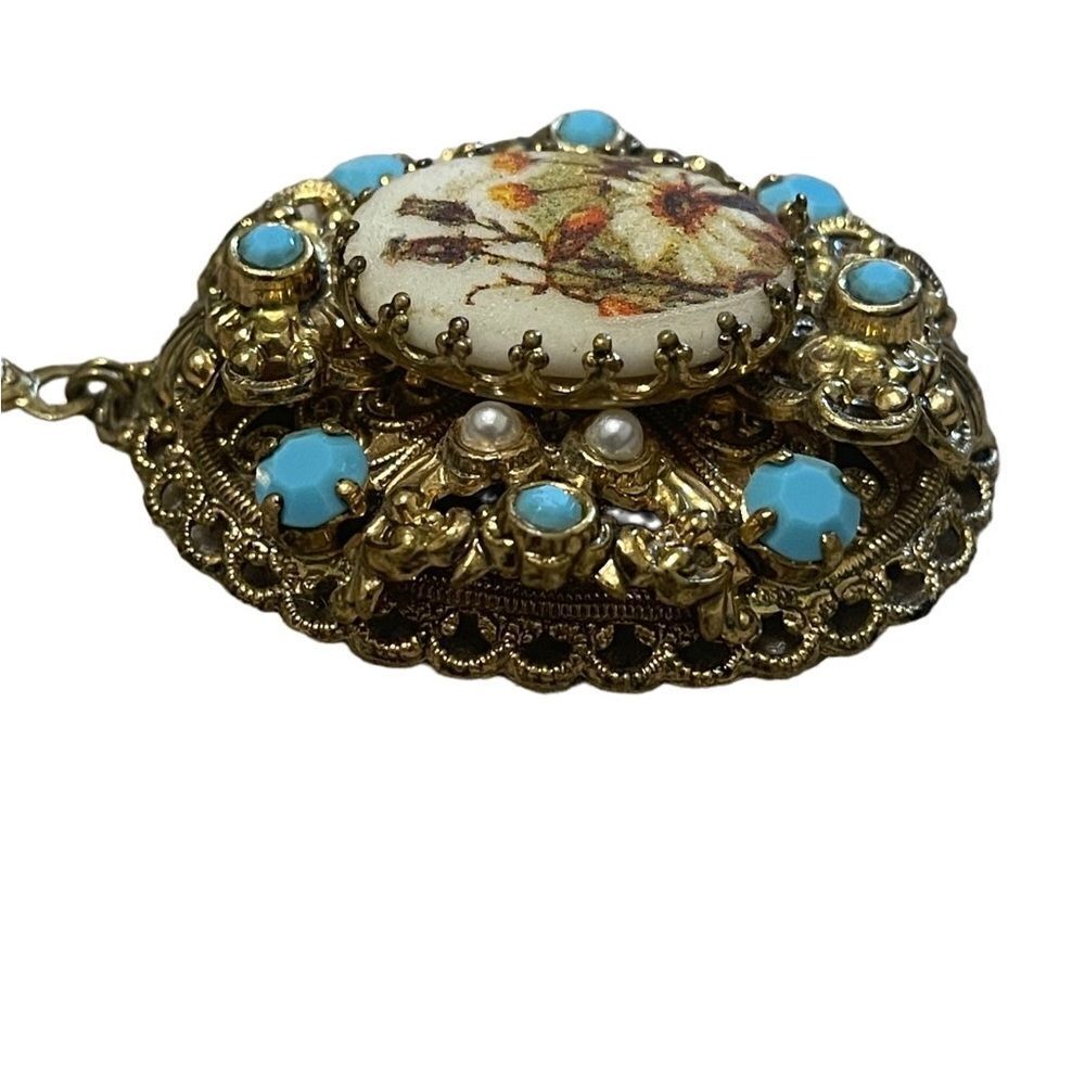 Vintage West Germany Filigree Necklace - Picture 7 of 15